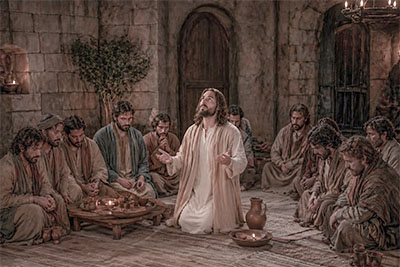 Jesus offers the Intercessory prayer